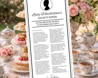 Papier à télécharger Lady Whistledown Bridgerton A3 Non modifiable