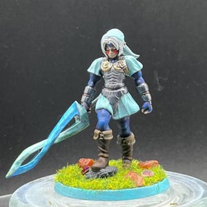 Larger Blonde Haired, Green Tunic Hero wearing a Fierce Mask