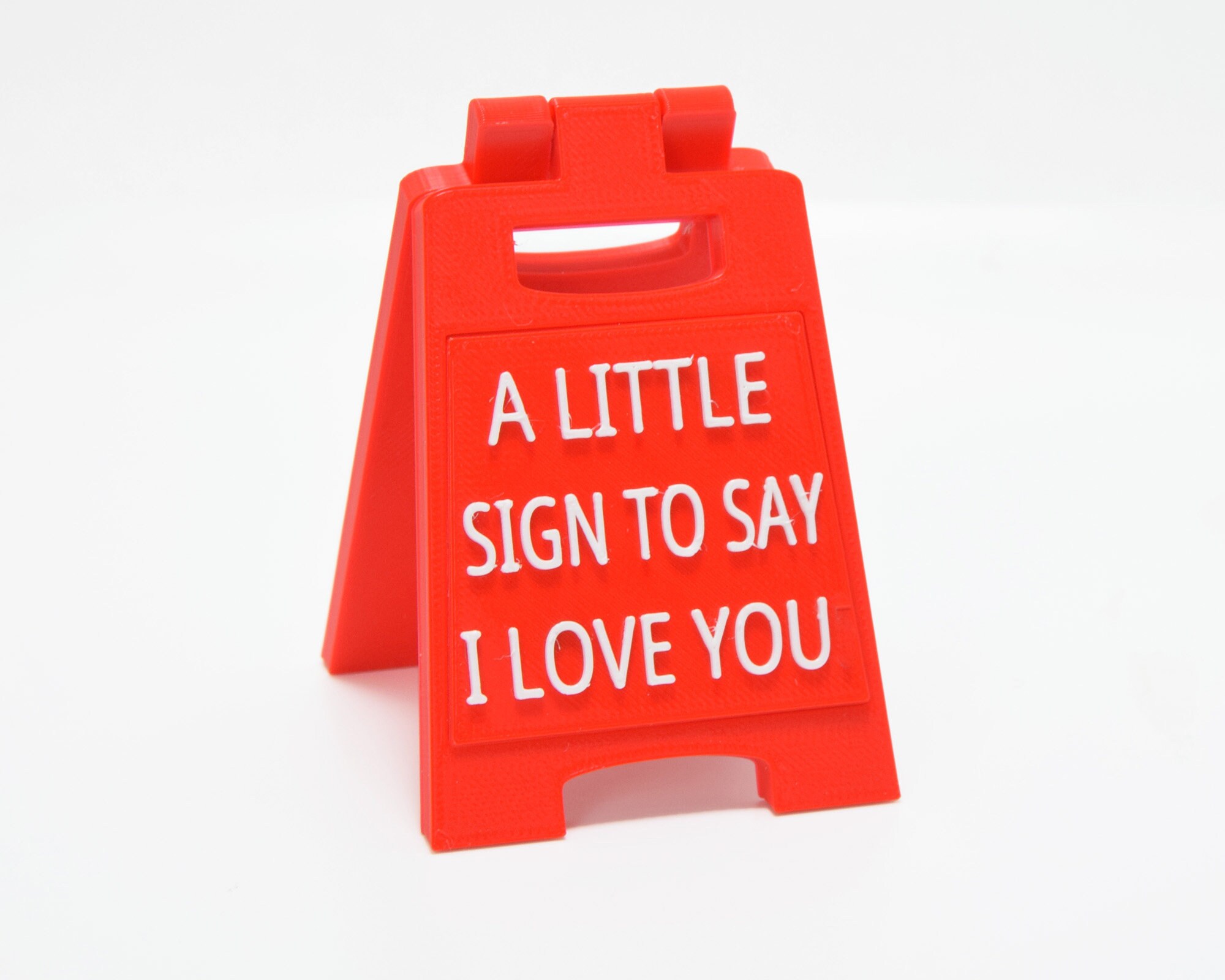 Romantic MINI SIGN. A little sign to say I love you. Valentines gift with message on! Fun girlfriend or boyfriend gift. Cute valentines gift - Thumbnail 3