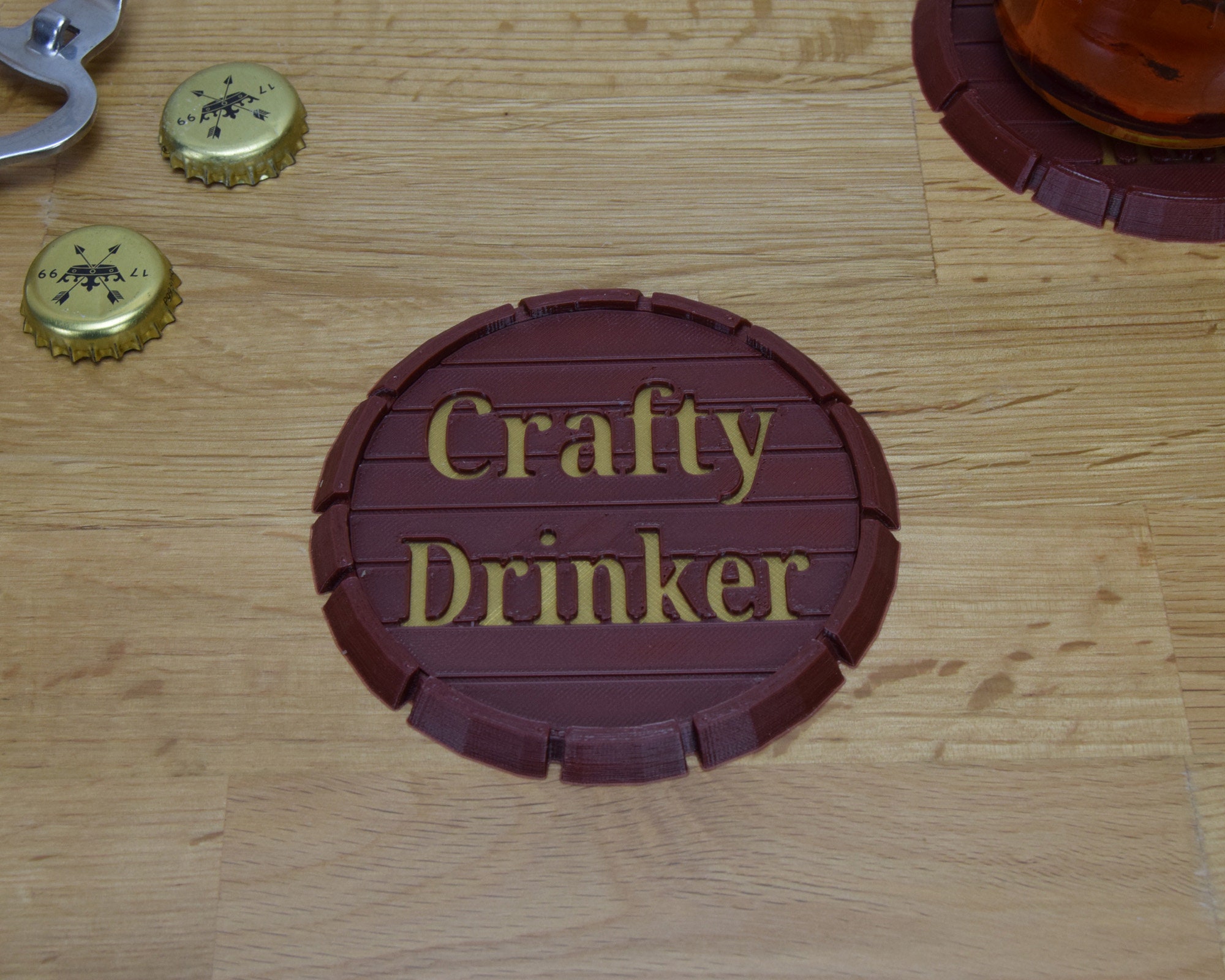 Personalised BEER MAT DARK beer mat in the shape of the top Etsy