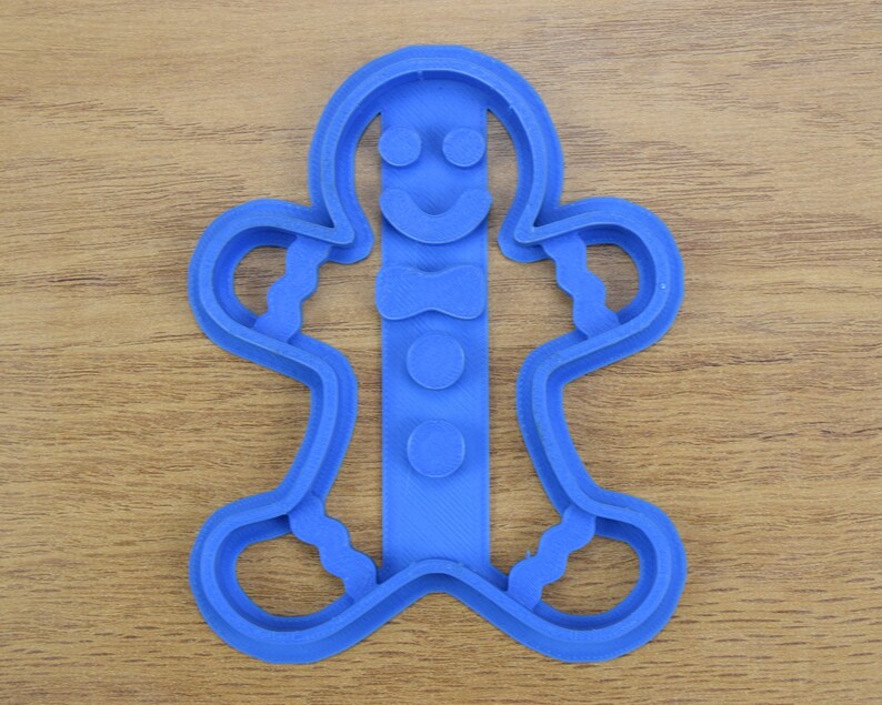 Gingerbread Man cookie cutter - party food Blue