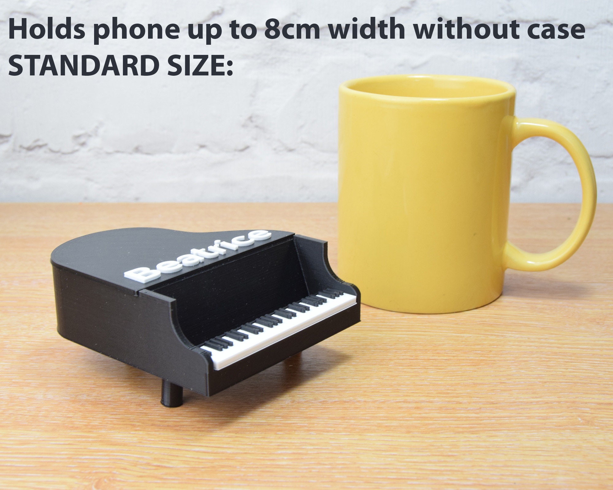 PIANO Phone Stand. Personalised Piano Phone Holder - Small gifts - Music gift - piano players gift - piano lovers - Thumbnail 6