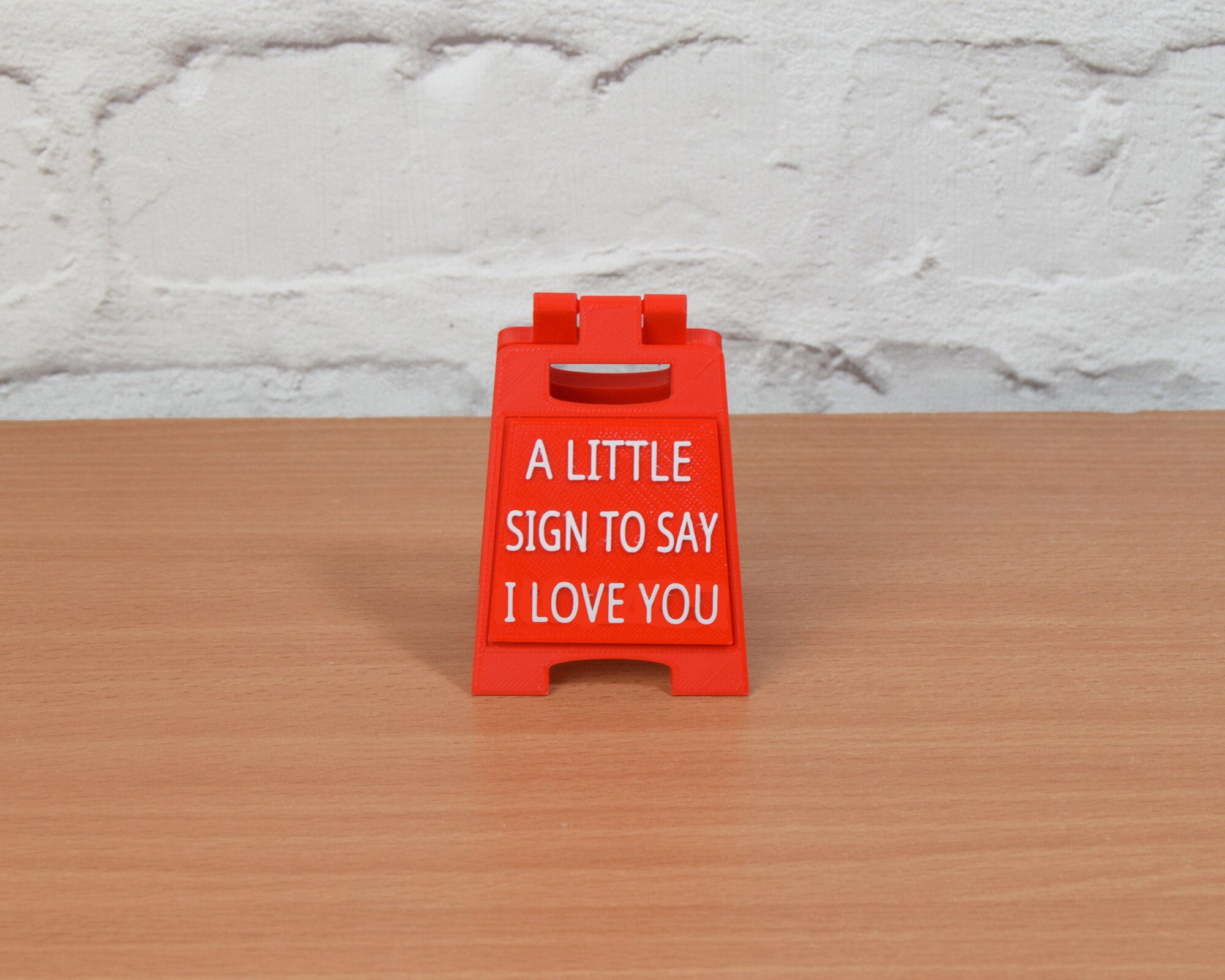 Romantic MINI SIGN. A little sign to say I love you. Valentines gift with message on! Fun girlfriend or boyfriend gift. Cute valentines gift - Thumbnail 7