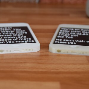 Birthday phone shaped gift with YOUR TEXT MESSAGE on. image 5