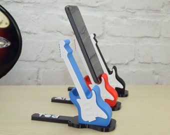 GUITAR Phone Stand. Guitar Phone Holder - Phone gifts - Small gifts - Music gift - guitar players gift - guitarist