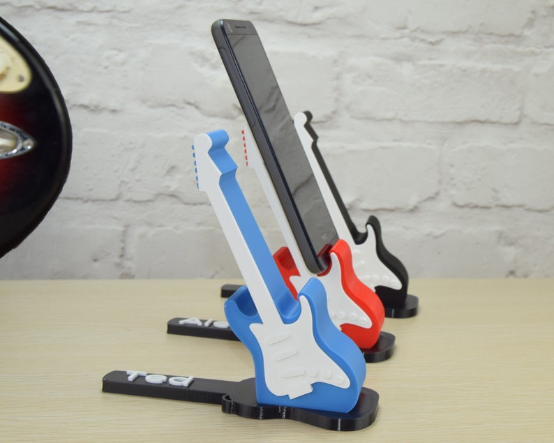 GUITAR Phone Stand. Guitar Phone Holder Phone gifts Small Etsy