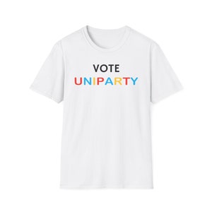 Funny Uniparty T-Shirt - Satirical Election Tee image 2