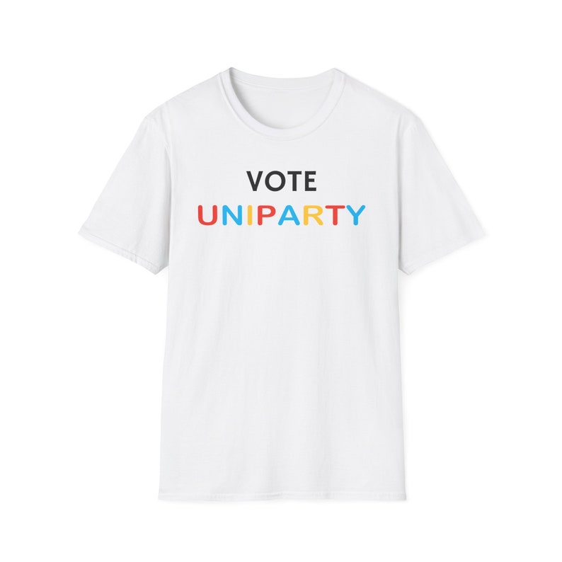 Funny Uniparty T-Shirt - Satirical Election Tee image 2