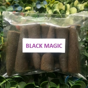 Black Magic Incense Cones - 100% Natural Incense Cones - Christmas Incense Cones - Traditional Indian Incense - ICBM