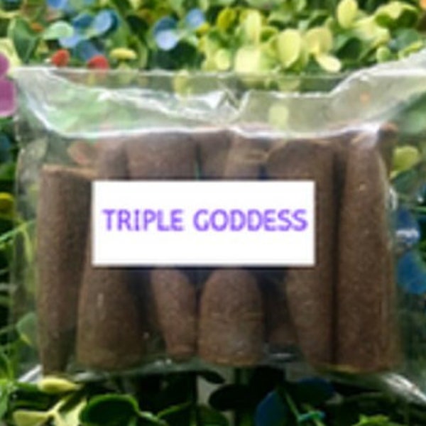 Triple Goddess Backflow Incense Cones - 100% Natural Incense Cones - Backflow incense cone - Christmas Incense Cone - Indian Incense