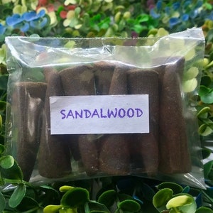 Sandalwood Backflow Incense Cones-100% Natural Incense Cones-Backflow incense cone -Christmas Incense Cones-Traditional Indian Incense - IBC