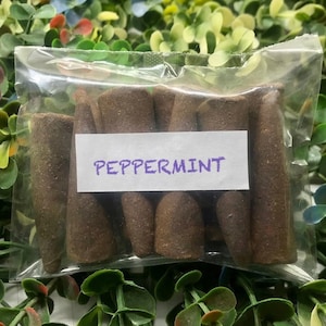 Peppermint Backflow Incense Cones-100% Natural Incense Cones-Backflow incense cone -Christmas Incense Cones-Traditional Indian Incense - IBC