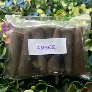Amber Incense Cones - 100% Natural Incense Cones - Christmas Incense Cones - Traditional Indian Incense - ICA
