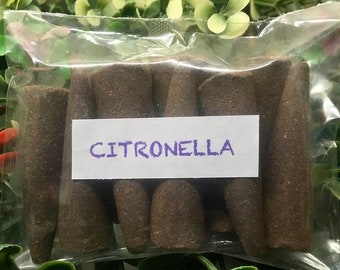Citronella Incense Cones - 100% Natural Incense Cones - Christmas Incense Cones - Traditional Indian Incense - ICCIT