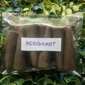 Bergamot Incense Cones - 100% Natural Incense Cones - Christmas Incense Cones - Traditional Indian Incense - ICB