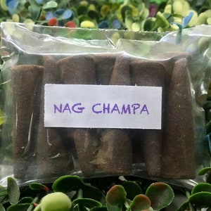 Nag Champa Incense Cones - 100% Natural Incense Cones - Christmas Incense Cones - Traditional Indian Incense - ICNC