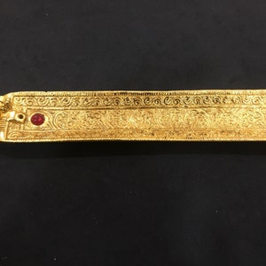 Golden Metal Incense Holder -Incense Holder-Christmas Incense Holder -Incense Stick Holder-Rectangle Design IHMRG