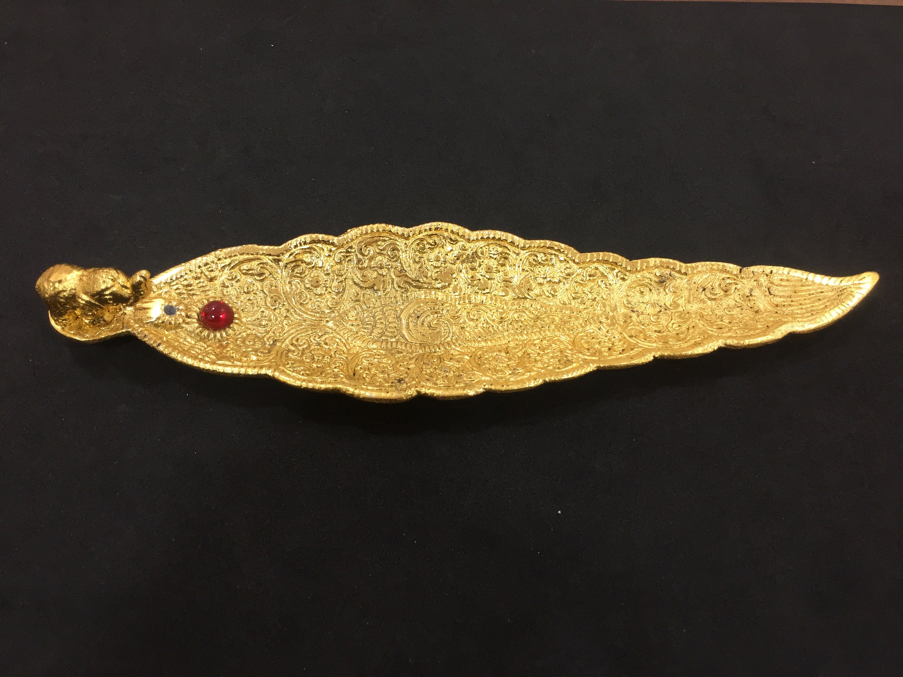 Pakket van 50 - Gouden Metalen Wierookhouder -Wierookhouder-Kerst Wierookhouder -Wierook stickhouder-Bladontwerp IHMLG