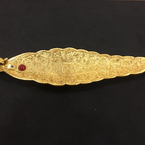 Golden Metal Incense Holder -Incense Holder-Christmas Incense Holder -Incense Stick Holder-Leaf Design IHMLG