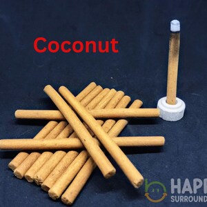 Coconut Incense Dhoop Sticks - 100% Natural bambooless Incense Dhoop Sticks - Christmas Incense Sticks -Traditional Indian Incense - IDSCOCO