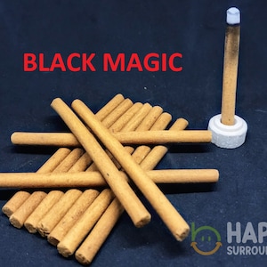 Black Magic Incense Dhoop Sticks-100% Natural bambooless Incense Dhoop Sticks-Christmas Incense Sticks - Traditional Indian Incense -IDSBM