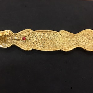 Golden Metal Incense Holder -Incense Holder-Christmas Incense Holder -Incense Stick Holder-Fish Design IHMFG