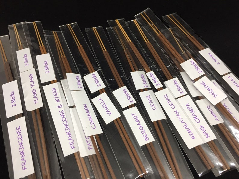 Sample Pack of Incense Sticks 100 Natural Incense Sticks Etsy