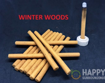 Winter Woods Incense Dhoop Sticks-100% Natural bambooless Incense Dhoop Sticks-Christmas Incense Sticks - Traditional Indian Incense -