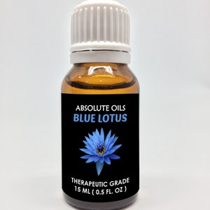 HAPPY SURROUNDINGS Blue Lotus Absolute - 100% Pure and Natural - Pure and Natural Undiluted - EOBLA
