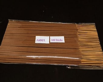 Amber Incense Sticks - 100% Natural Incense Sticks - Christmas Incense Sticks - Traditional Indian Incense - ISA
