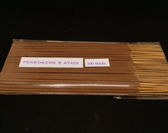 Frankincense & Myrrh Incense Sticks - 100% Natural Incense Sticks - Christmas Incense Sticks - Traditional Indian Incense - ISFM