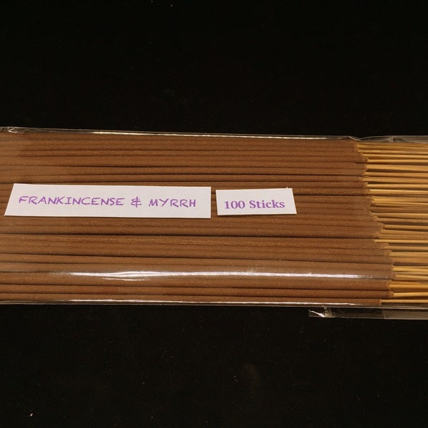 Frankincense & Myrrh Incense Sticks - 100% Natural Incense Sticks - Christmas Incense Sticks - Traditional Indian Incense - ISFM