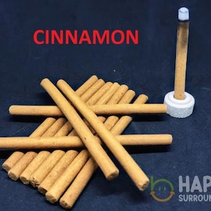 Cinnamon Incense Dhoop Sticks -100% Natural bamboo less Dhoop Incense Sticks - Christmas Incense Sticks - Traditional Indian Incense - IDS