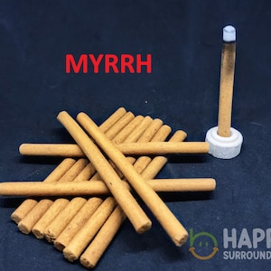 Myrrh Incense Dhoop Sticks - 100% Natural bambooless Incense Dhoop Sticks - Christmas Incense Sticks - Traditional Indian Incense - IDSM