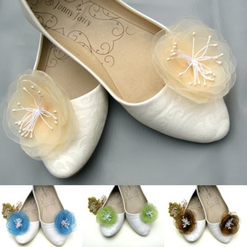 handicrafts Shoe clips various colors flowers