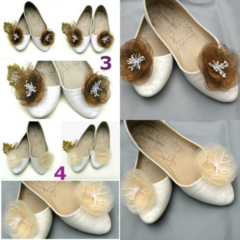 handicrafts Shoe clips various colors flowers