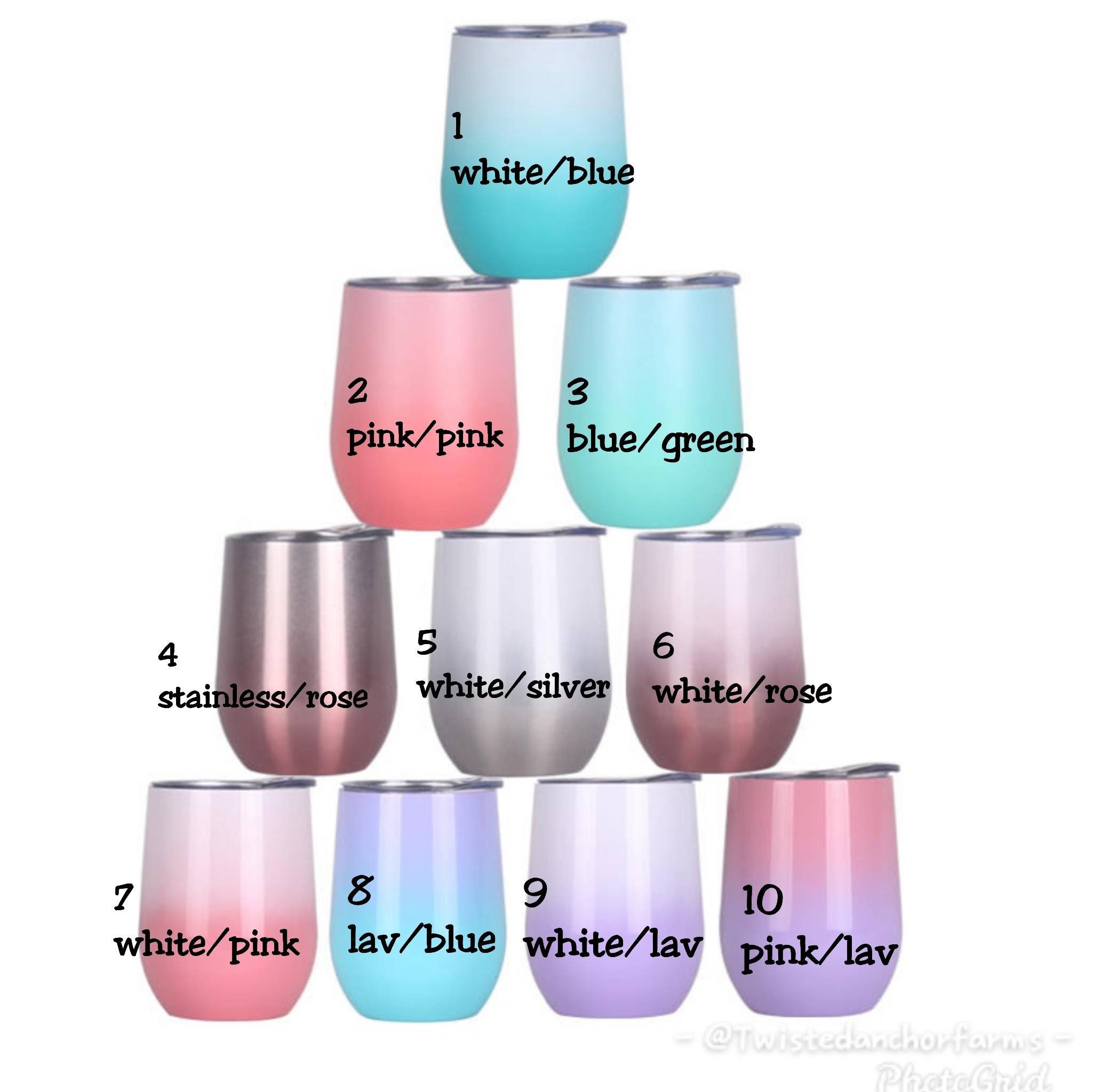 12oz sublimation blank ombre tumblers