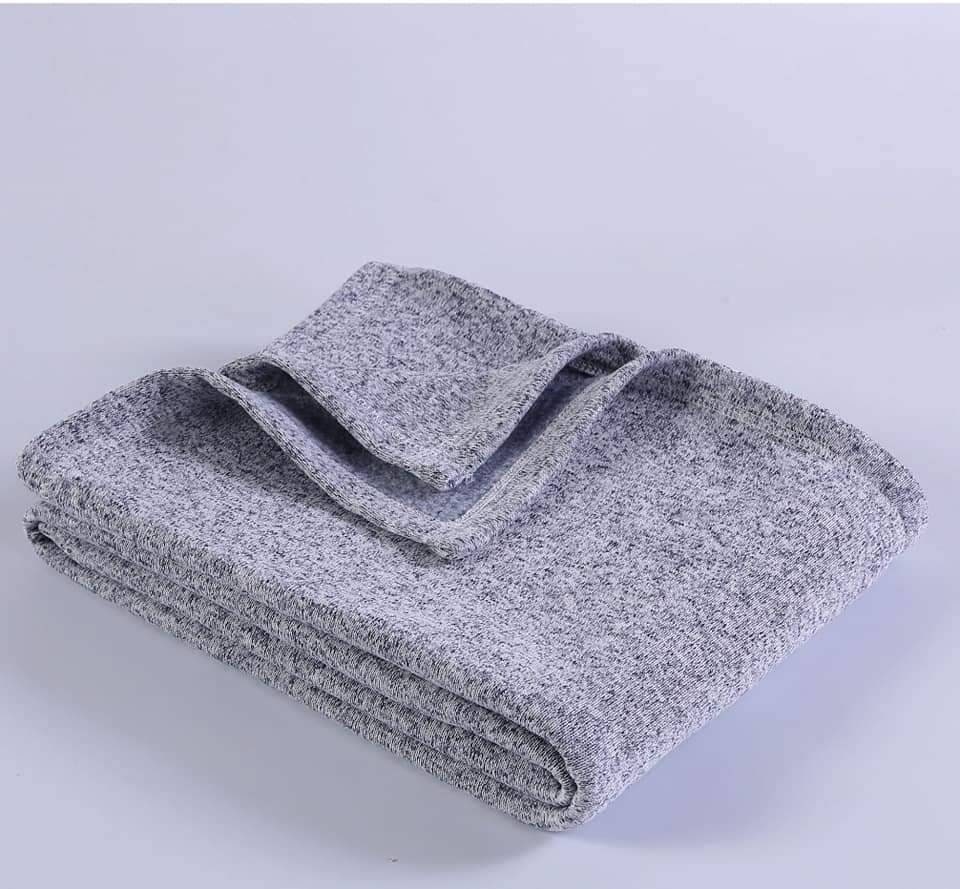 Blank Gray Sweater Fleece Sublimation Blankets 