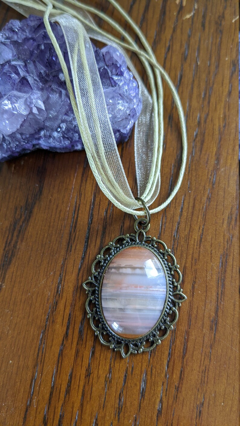 Carnelian cabochon necklace
