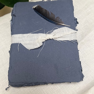 Carta fatta a mano – 25 fogli blu navy sbiadito