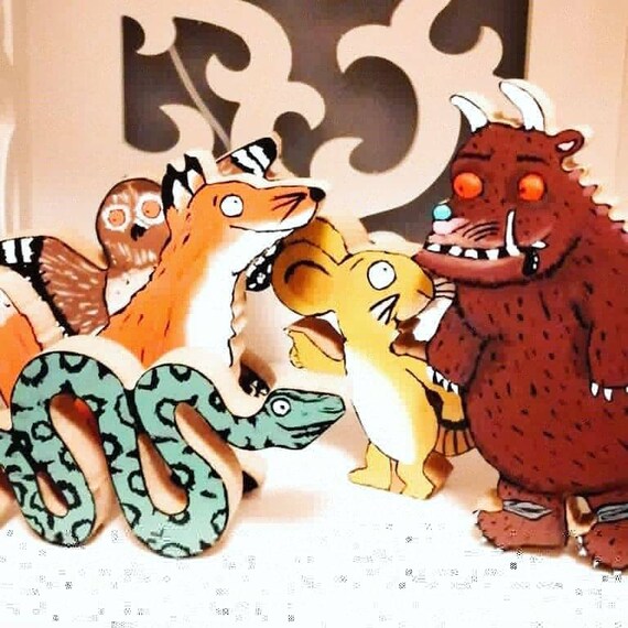 wooden gruffalo figures