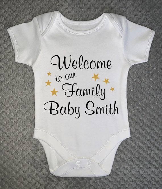 etsy personalised baby grow