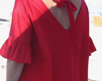 Barbados Red Blouse