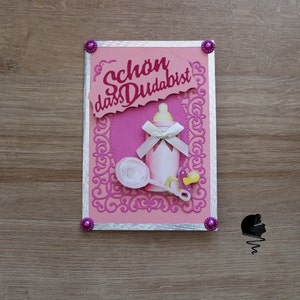 Karte zur Geburt Baby Mädchen