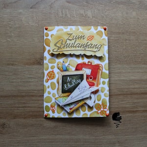 Glückwunschkarte Einschulung, Schulanfang