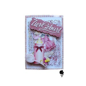 Karte zur Geburt Baby Mädchen