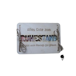 Geldgeschenk Ruhestand / Rente / Geschenkverpackung