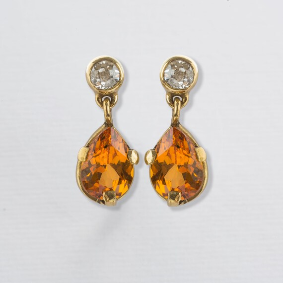 spessartite garnet earrings
