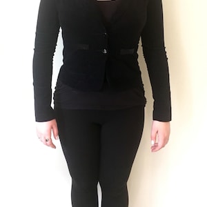 Schwarze Cord-Blazer