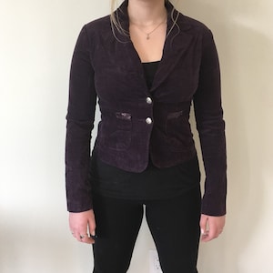 Lila Cord Jacke